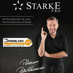 Patelnia na indukcję z pokrywką Starke Pro Taylor Marble 24 cm głęboka