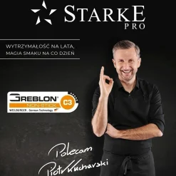 Patelnia na indukcję z pokrywką Starke Pro Taylor Marble 28 cm głęboka