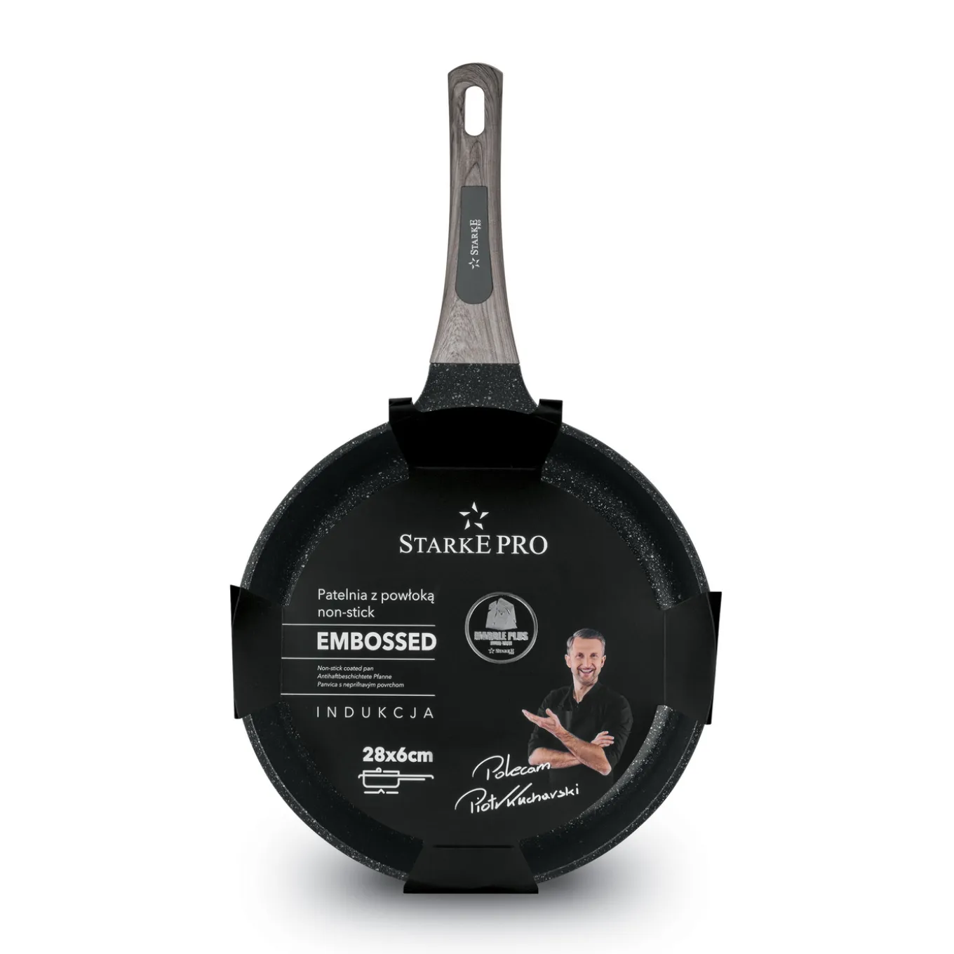 Patelnia na indukcję z powłoką marmurową Starke Pro Embossed 28 cm