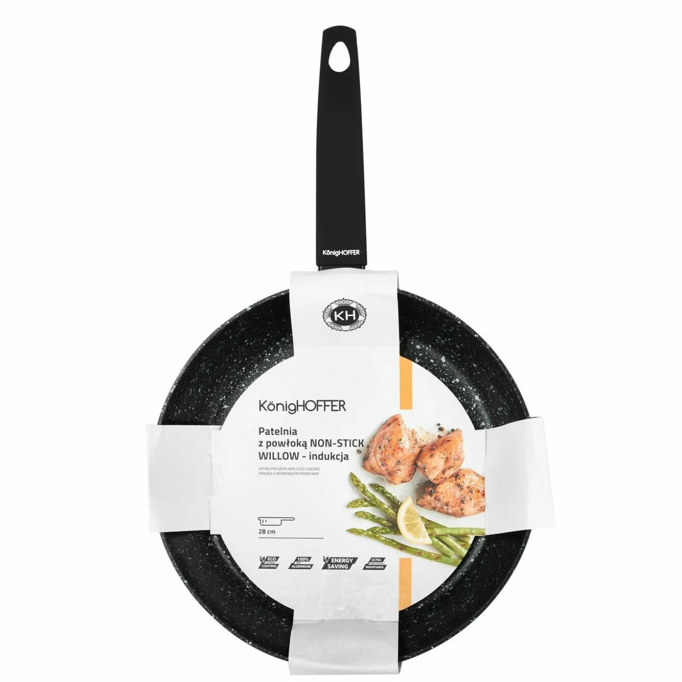 Patelnia nieprzywierająca z powłoką marmurową na indukcję Konighoffer Willow 28 cm
