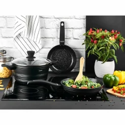 Patelnia nieprzywierająca z powłoką marmurową na indukcję Konighoffer Willow 28 cm