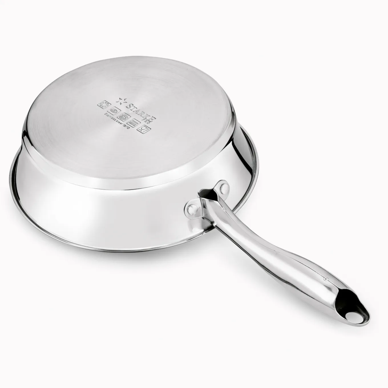 Patelnia nierdzewna non-stick na indukcję z pokrywką Starke Pro Sintesi 24 cm