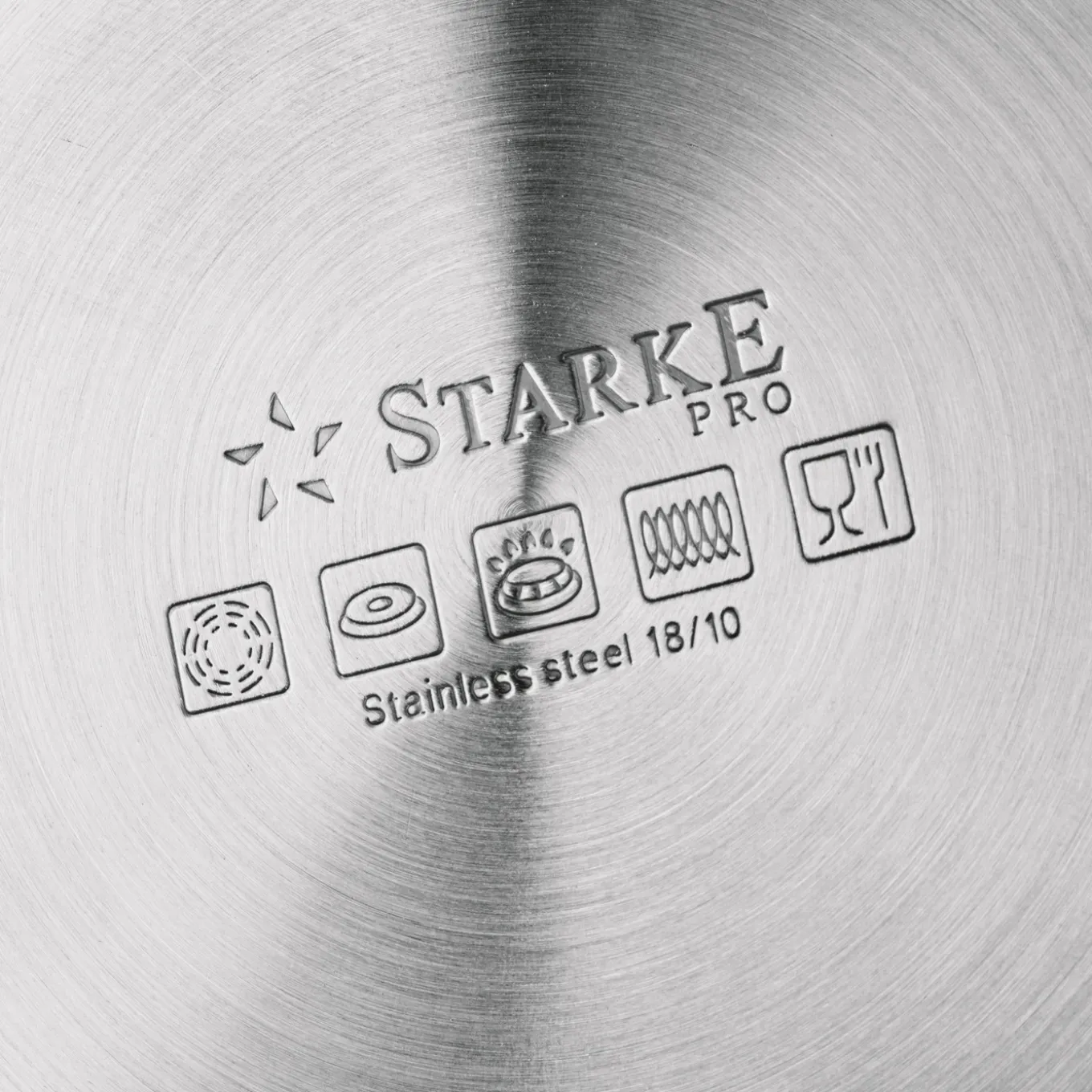 Patelnia nierdzewna non-stick na indukcję z pokrywką Starke Pro Sintesi 24 cm