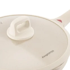Patelnia WOK indukcyjna z pokrywką Konighoffer Creamy Marble 30 cm