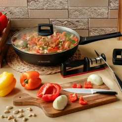 Patelnia WOK na indukcję z pokrywką Starke Pro Taylor Marble 32 cm