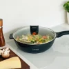 Patelnia WOK na indukcję z pokrywką Starke Pro Yasai 30 cm