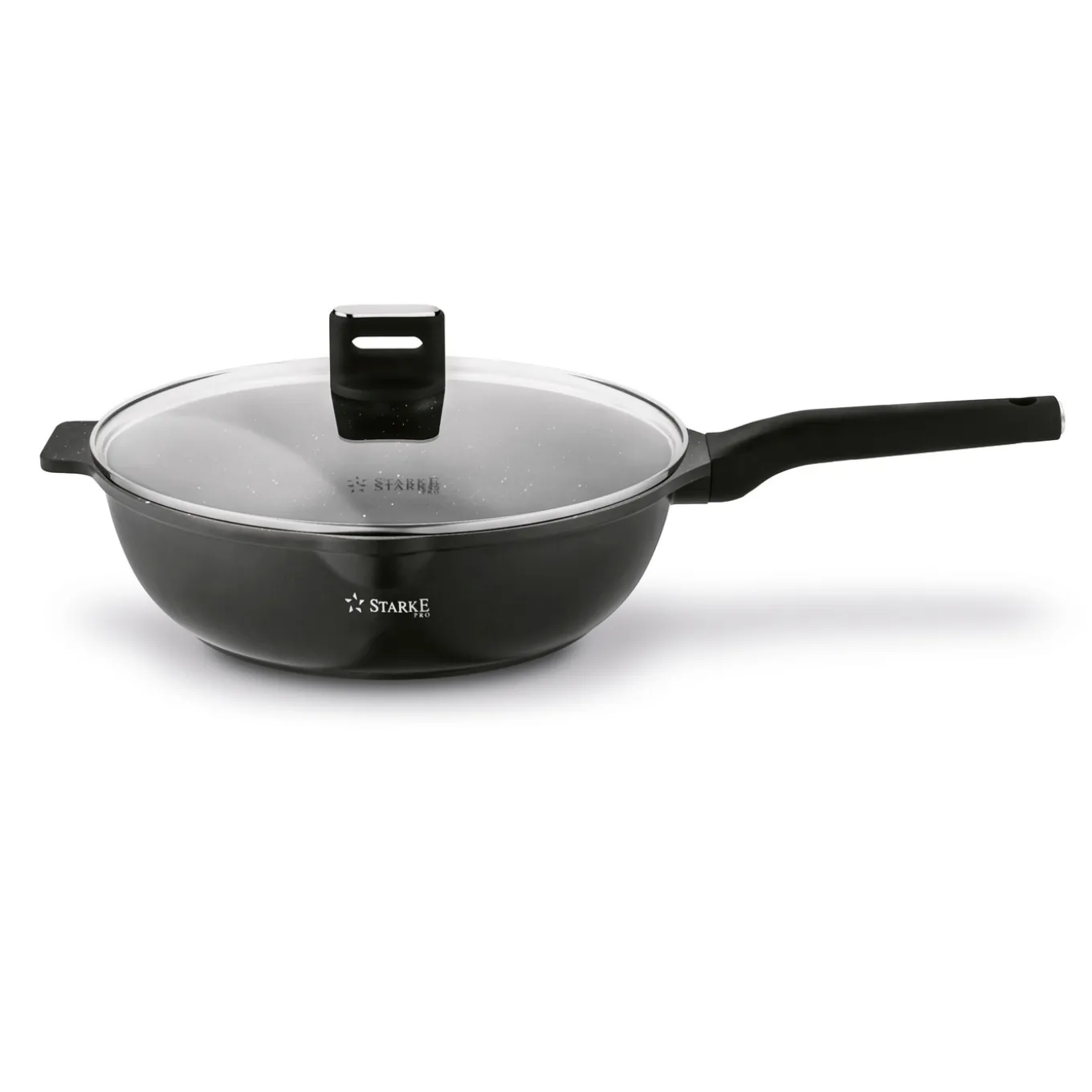 Patelnia WOK na indukcję z pokrywką Starke Pro Yasai 30 cm