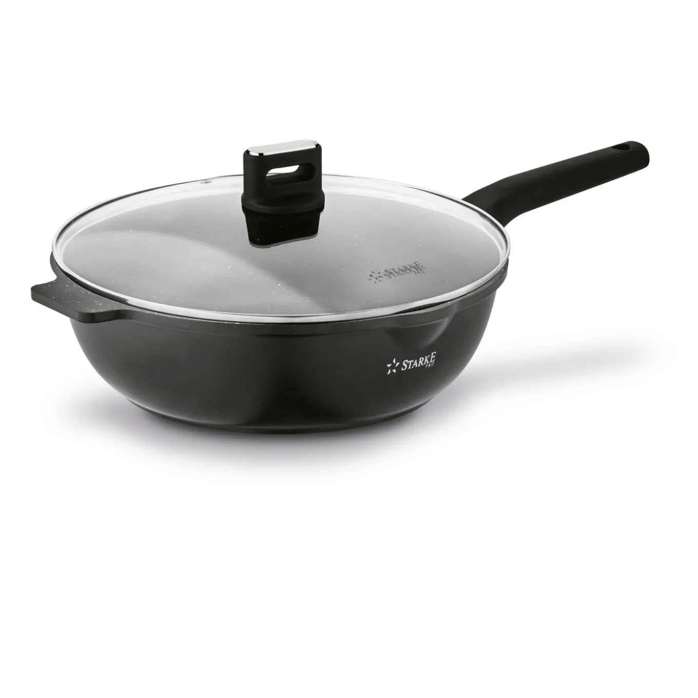 Patelnia WOK na indukcję z pokrywką Starke Pro Yasai 30 cm