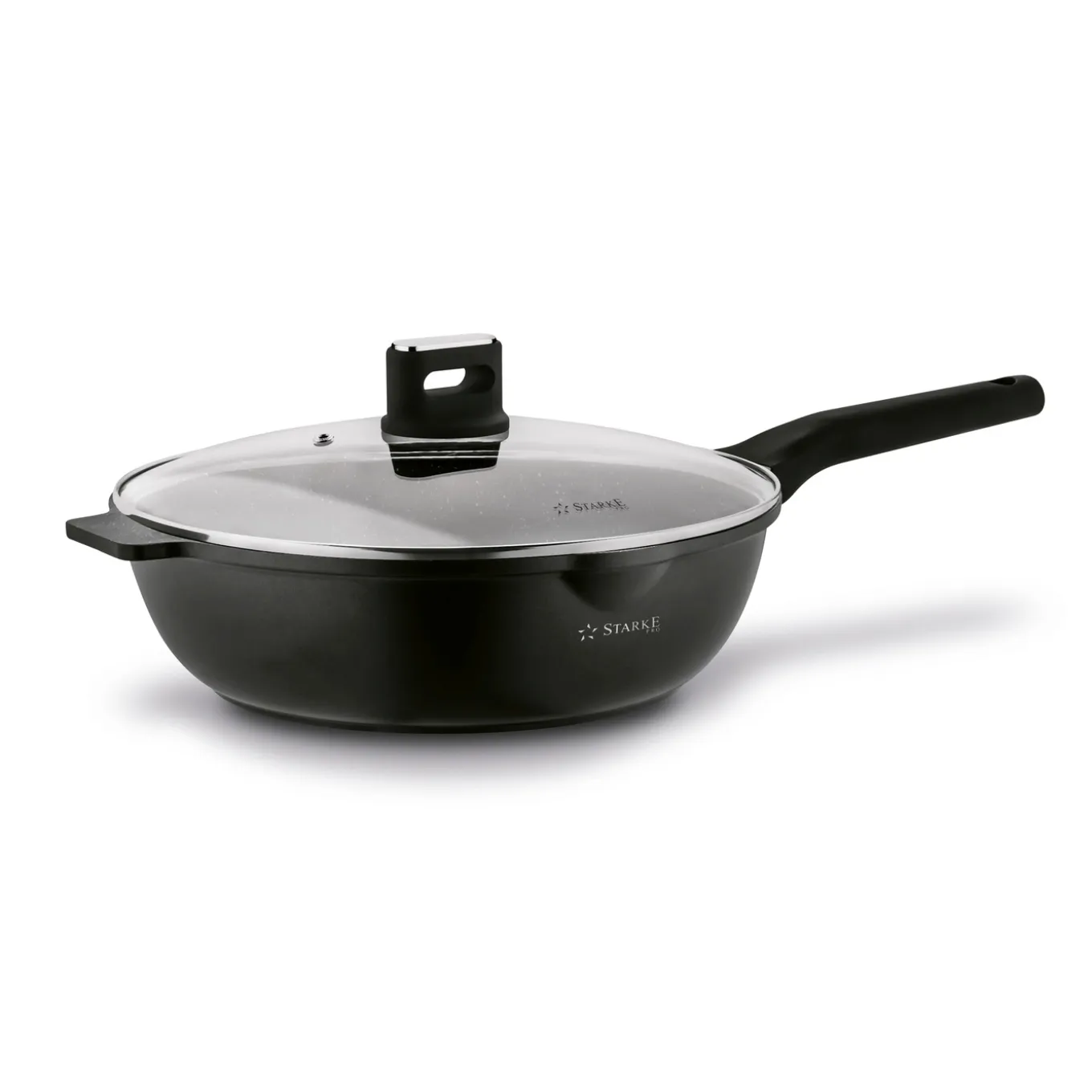 Patelnia WOK na indukcję z pokrywką Starke Pro Yasai 30 cm