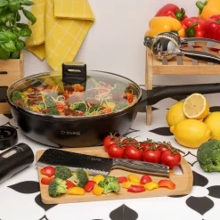 Patelnia WOK na indukcję z pokrywką Starke Pro Yasai 30 cm