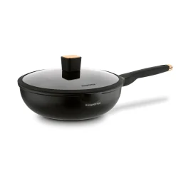 Patelnia WOK na indukcję z pokrywką Konighoffer Black Rose 30 cm