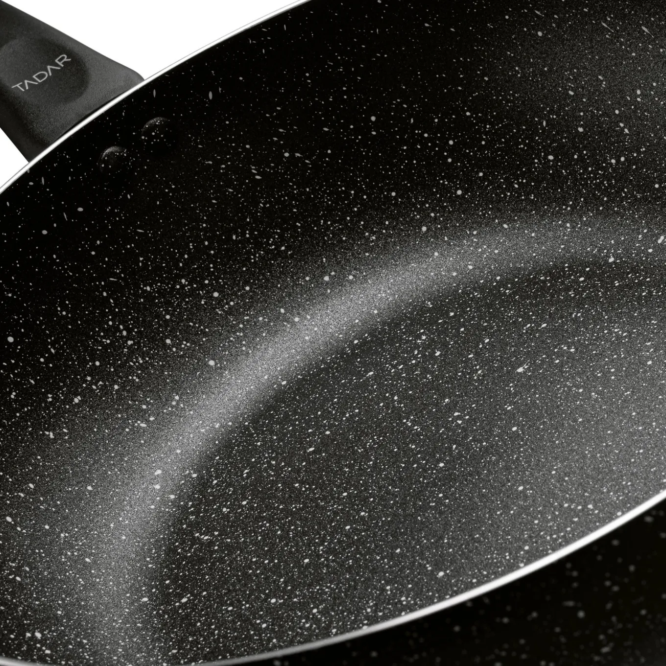 Patelnia WOK z pokrywką Tadar Marmara Black 30 x 8,5 cm