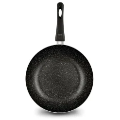 Patelnia WOK z pokrywką Tadar Marmara Black 30 x 8,5 cm
