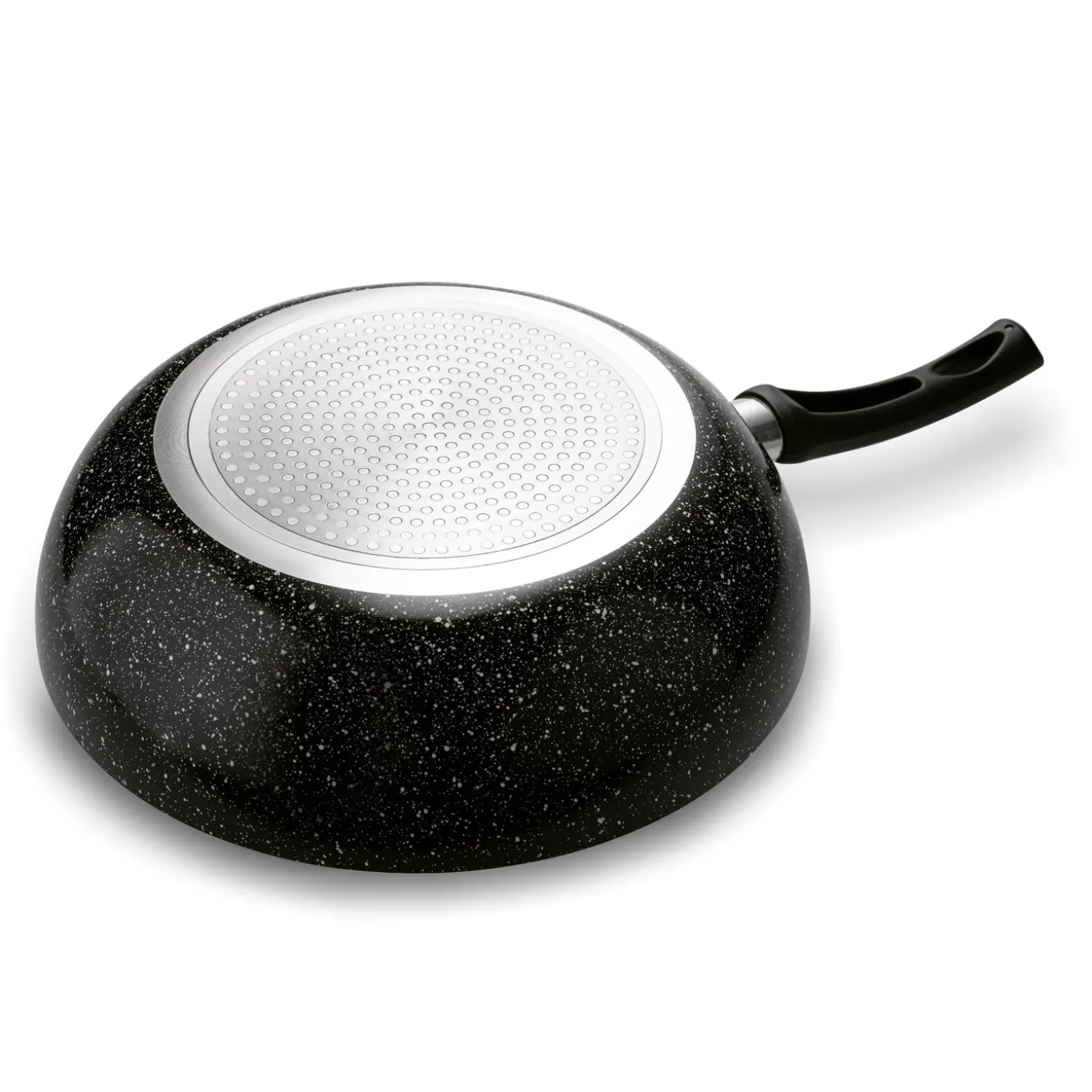 Patelnia WOK z pokrywką Tadar Marmara Black 30 x 8,5 cm