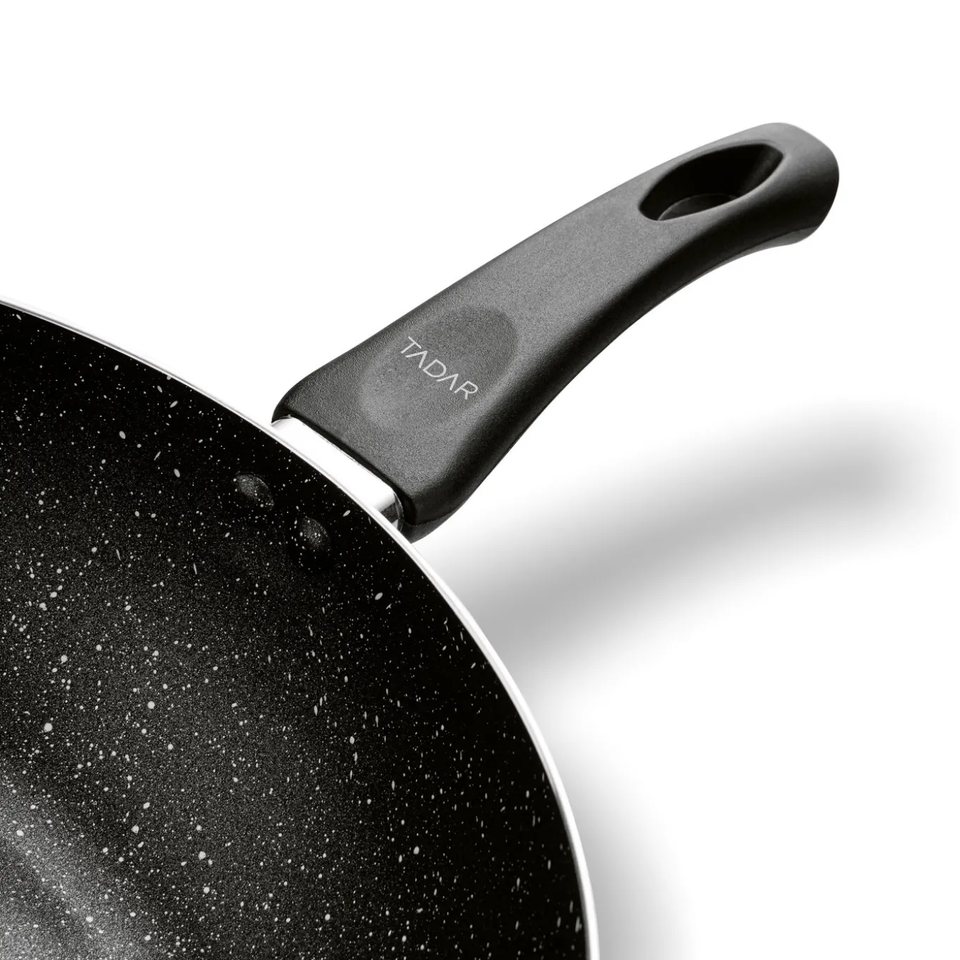 Patelnia WOK z pokrywką Tadar Marmara Black 30 x 8,5 cm