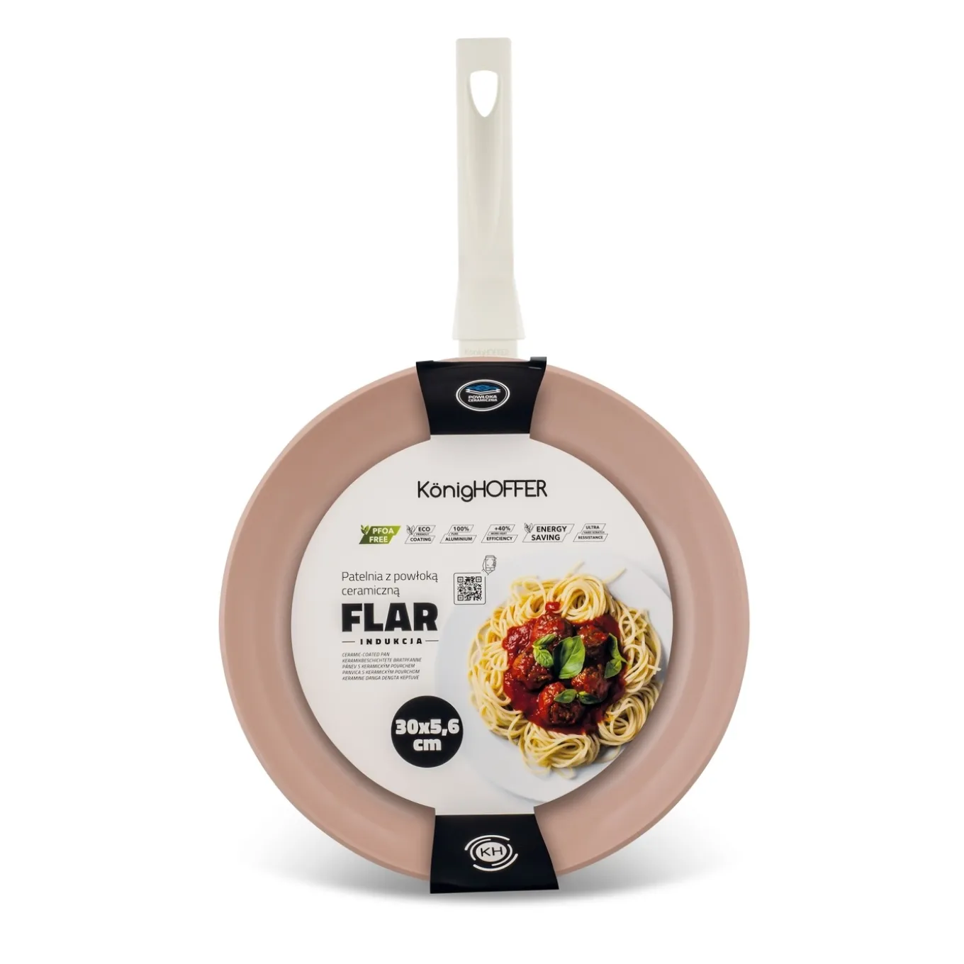 Patelnia z powłoką ceramiczną indukcyjna Konighoffer Flar 30 cm