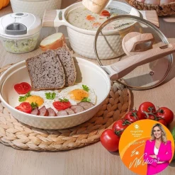 Patelnia z powłoką ceramiczną na indukcję Konighoffer Rosti 24 cm kremowa