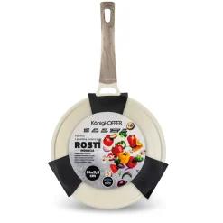 Patelnia z powłoką ceramiczną na indukcję Konighoffer Rosti 24 cm kremowa