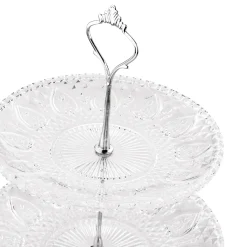 Patera szklana Tadar Catalina okrągła trzypoziomowa 15/20/25 cm