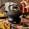 Podgrzewacz żeliwny do dzbanka Konighoffer Hanako Strip czarny