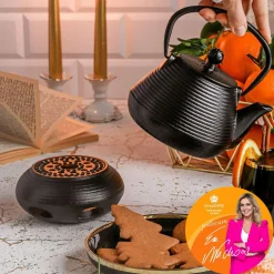 Podgrzewacz żeliwny do dzbanka Konighoffer Hanako Strip czarny