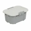 Pojemnik plastikowy do przechowywania z pokrywą Branq Velur 26 x 19 x 13,5 cm szary