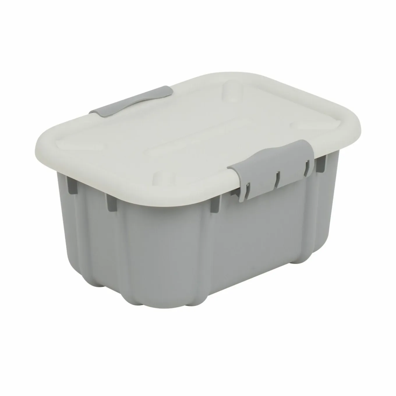 Pojemnik plastikowy do przechowywania z pokrywą Branq Velur 26 x 19 x 13,5 cm szary