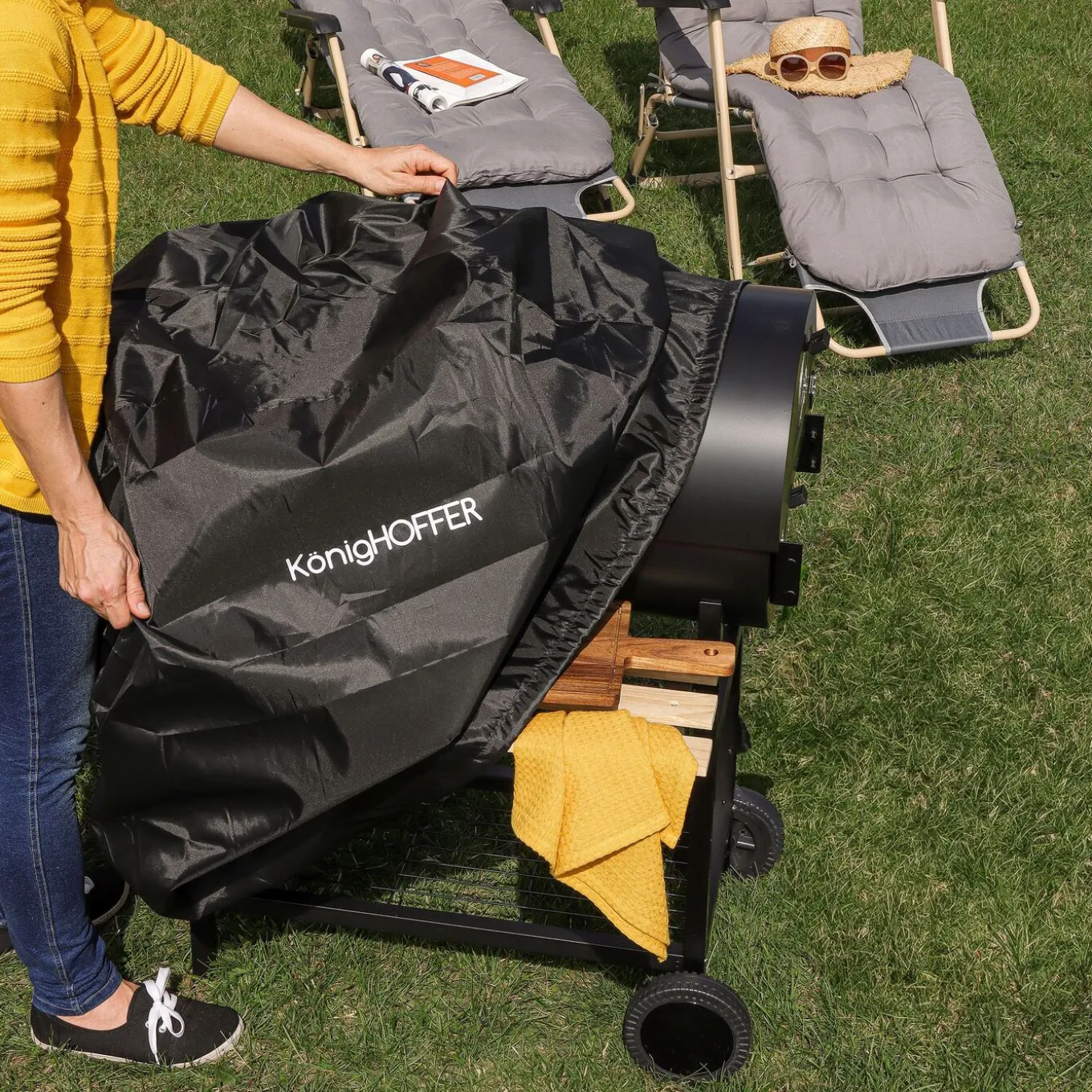 Pokrowiec na grill wodoodporny Konighoffer BBQ 90 x 50 x 94 cm