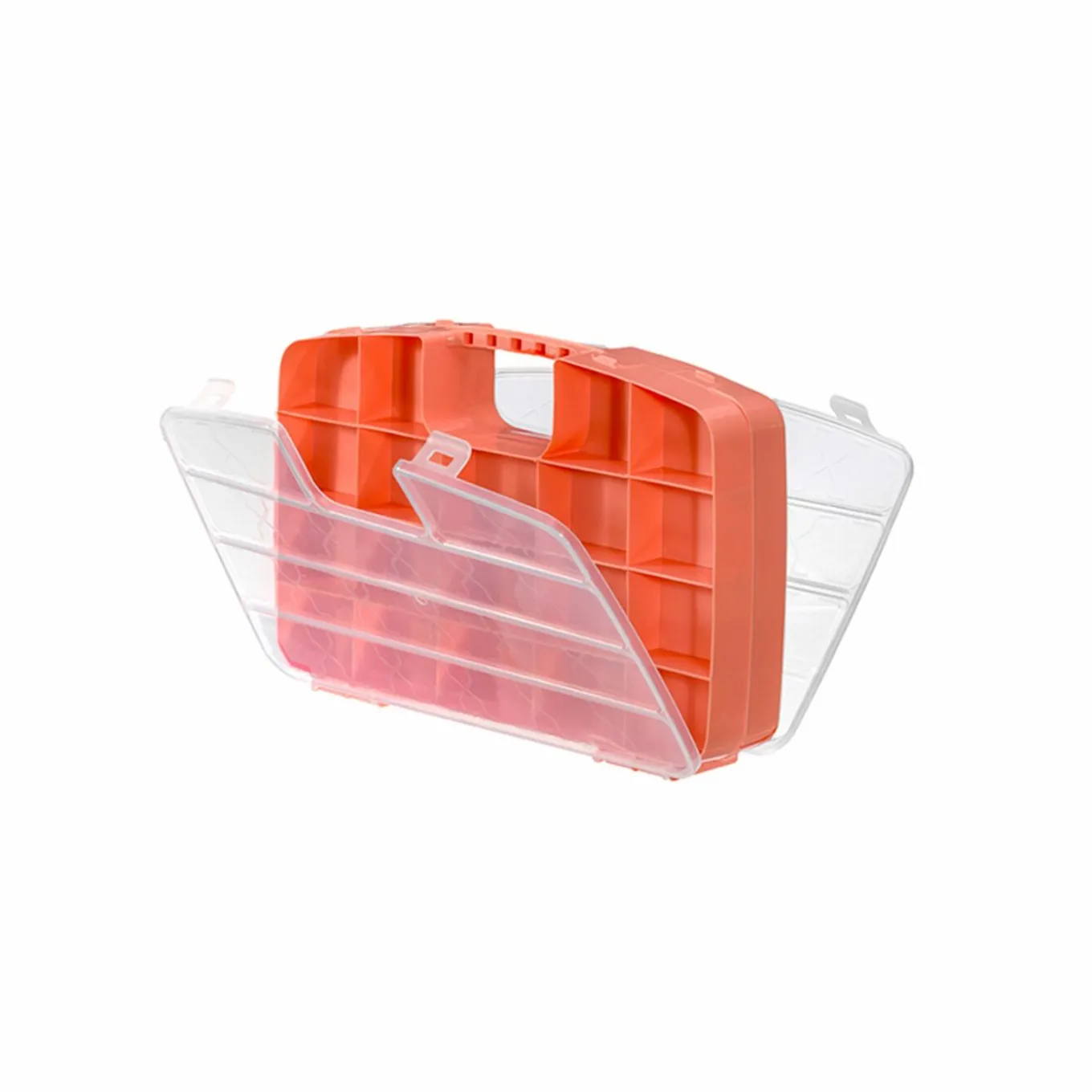 Pudełko z przegródkami zamykane dwustronne Great Plastic mix kolorów