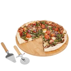 Radełko i deska z łopatką do serwowania pizzy Tadar