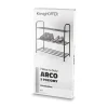 Regał na buty stalowy Konighoffer Arco 63 x 28 x 61 cm 3 poziomy czarny
