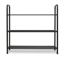 Regał na buty stalowy Konighoffer Arco 63 x 28 x 61 cm 3 poziomy czarny