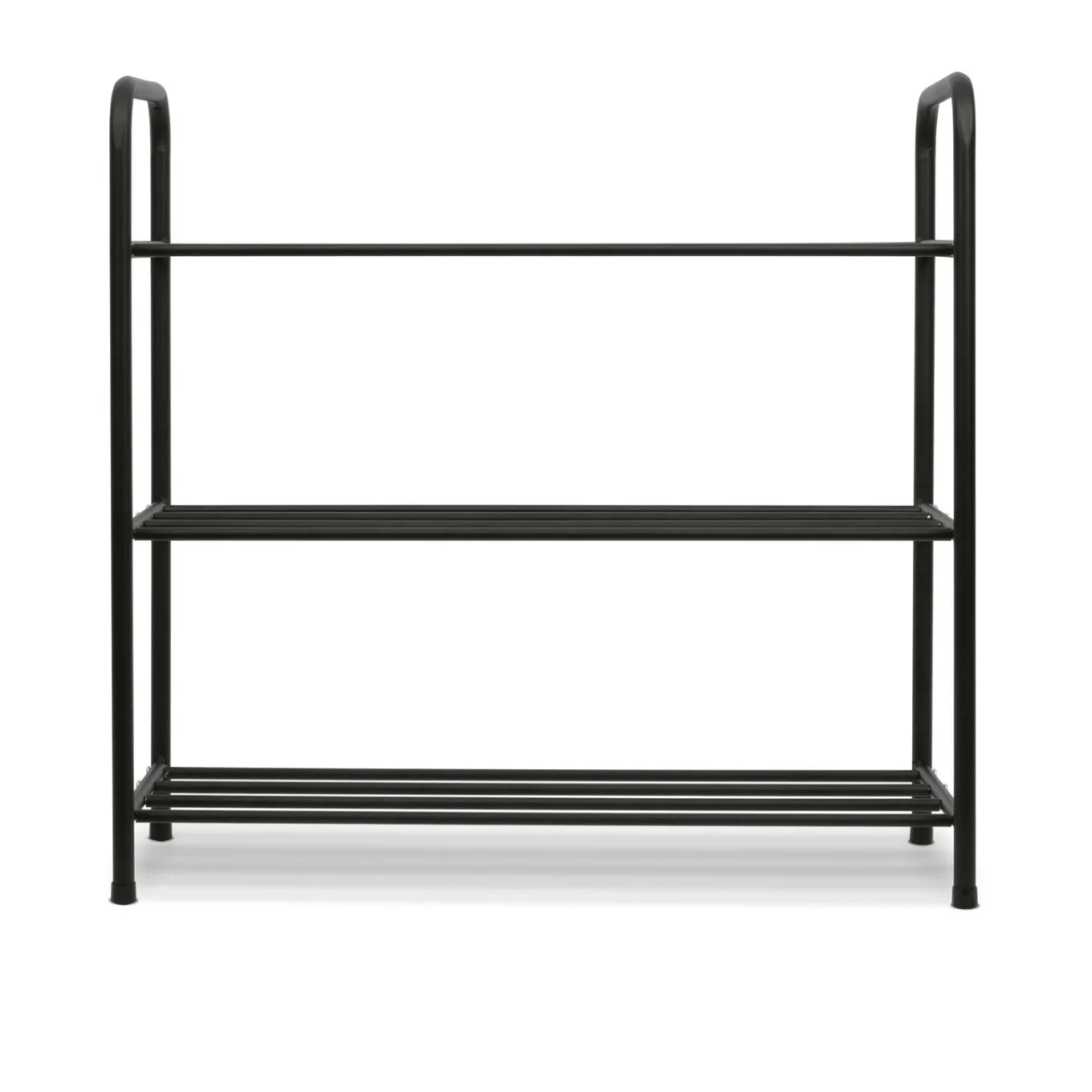Regał na buty stalowy Konighoffer Arco 63 x 28 x 61 cm 3 poziomy czarny