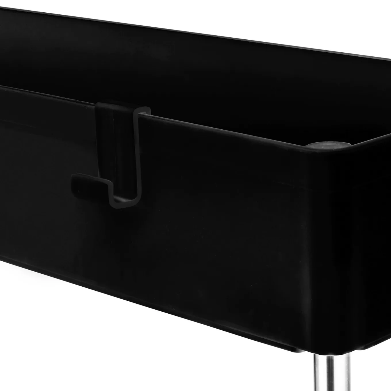 Regał na kółkach uniwersalny 3 poziomy Tadar 41 x 14 x 64 cm czarny