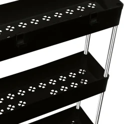 Regał na kółkach uniwersalny 3 poziomy Tadar 41 x 14 x 64 cm czarny