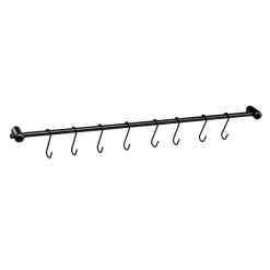 Reling kuchenny z 8 wieszakami Tadar 54 cm czarny