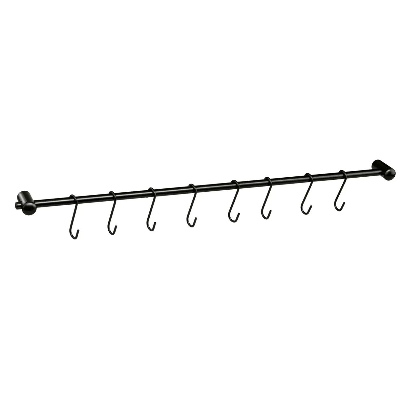 Reling kuchenny z 8 wieszakami Tadar 54 cm czarny