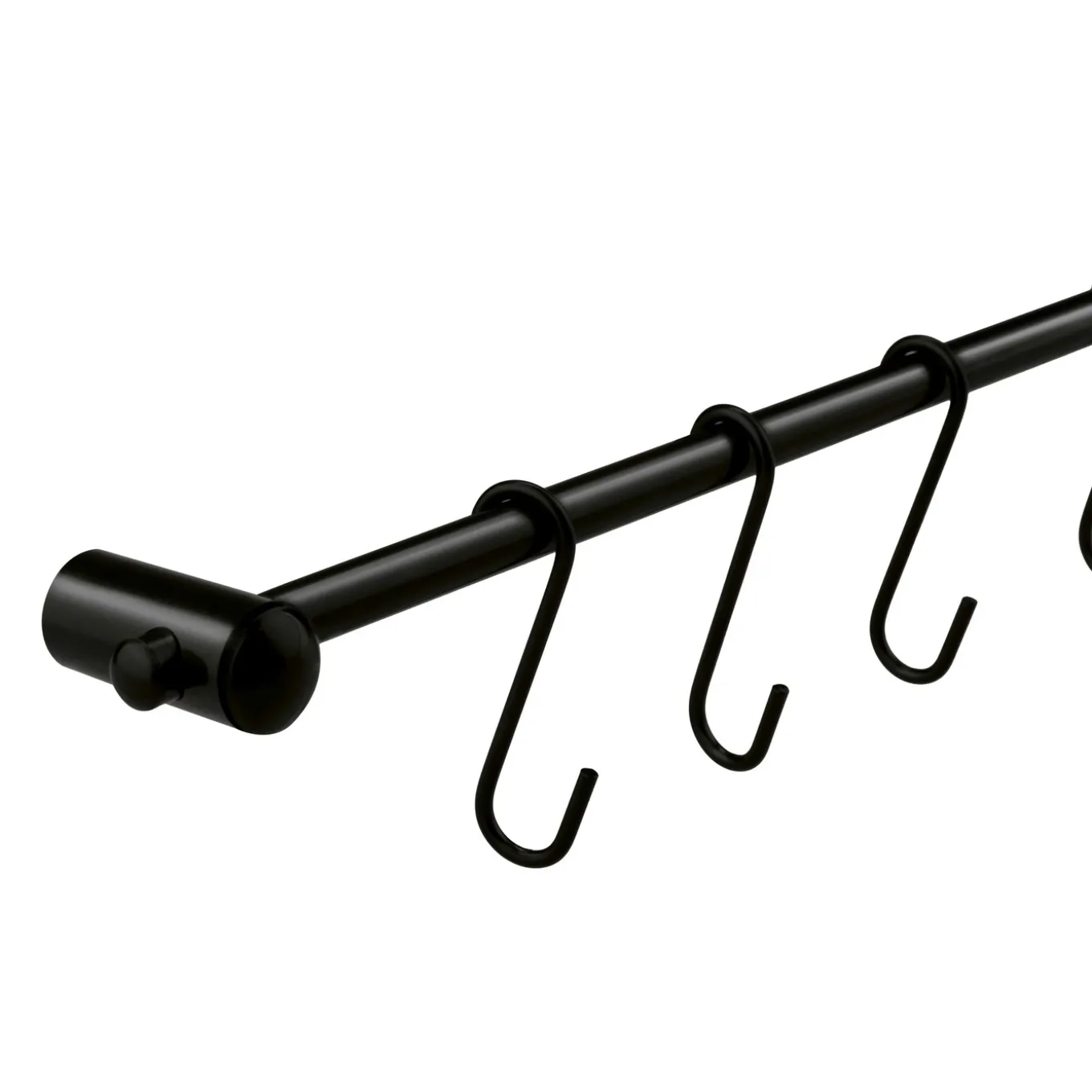 Reling kuchenny z 8 wieszakami Tadar 54 cm czarny