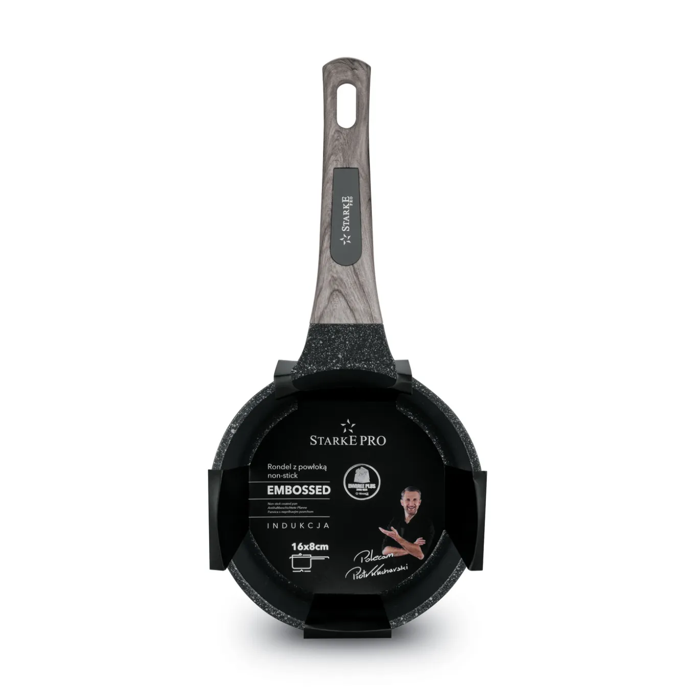 Rondel na indukcję z powłoką marmurową Starke Pro Embossed 1,2 l