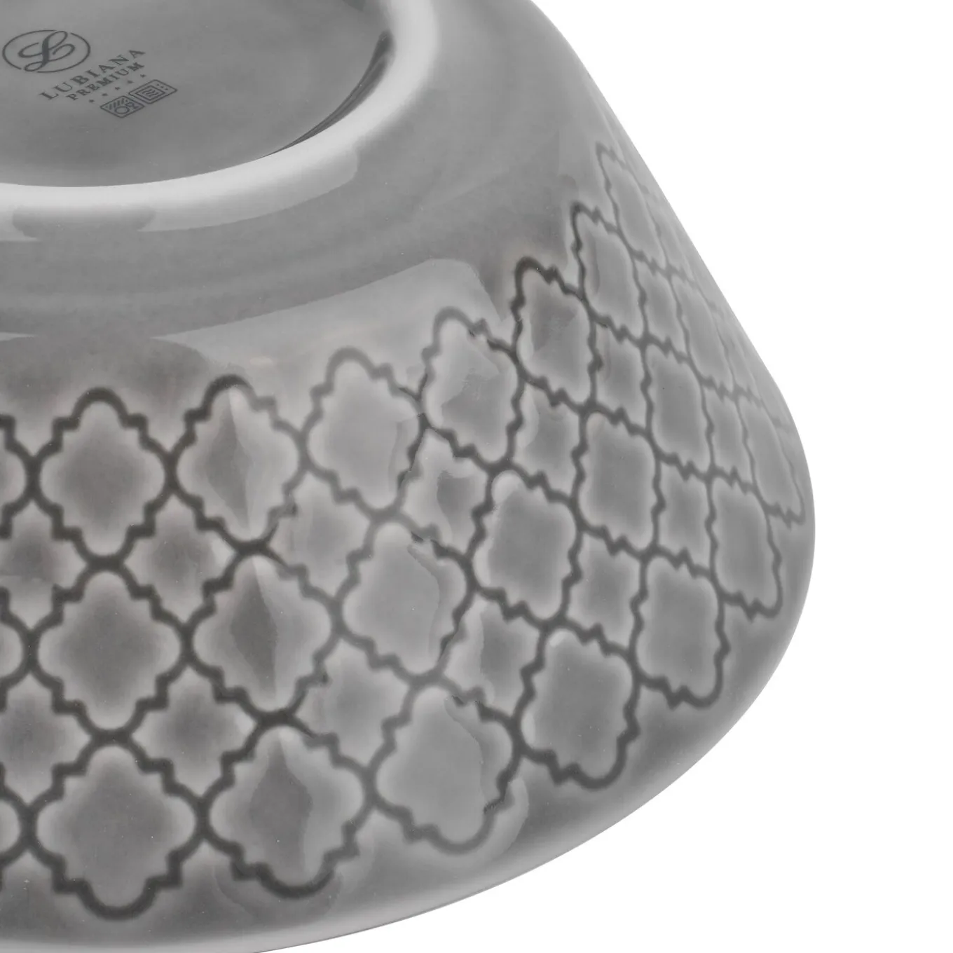 Salaterka porcelanowa Lubiana Marrakesz 15 cm szara