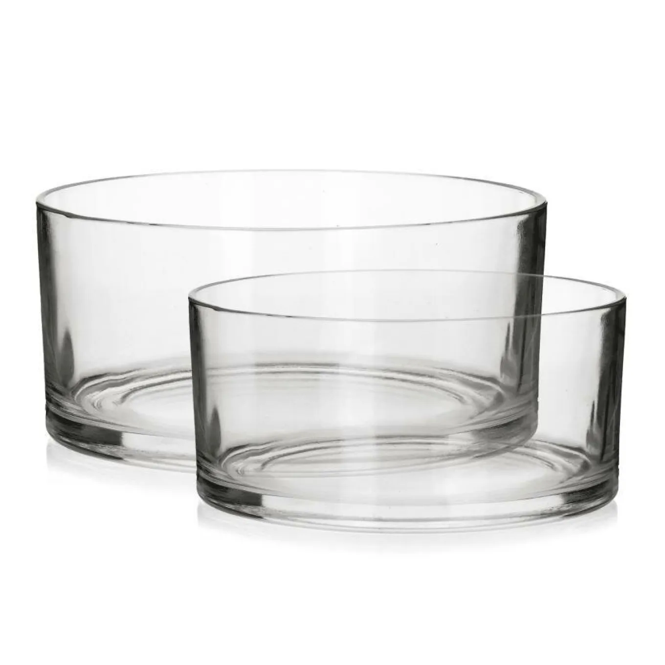 Salaterki szklane okrągłe Edwanex 17 cm 20 cm komplet 2 szt.
