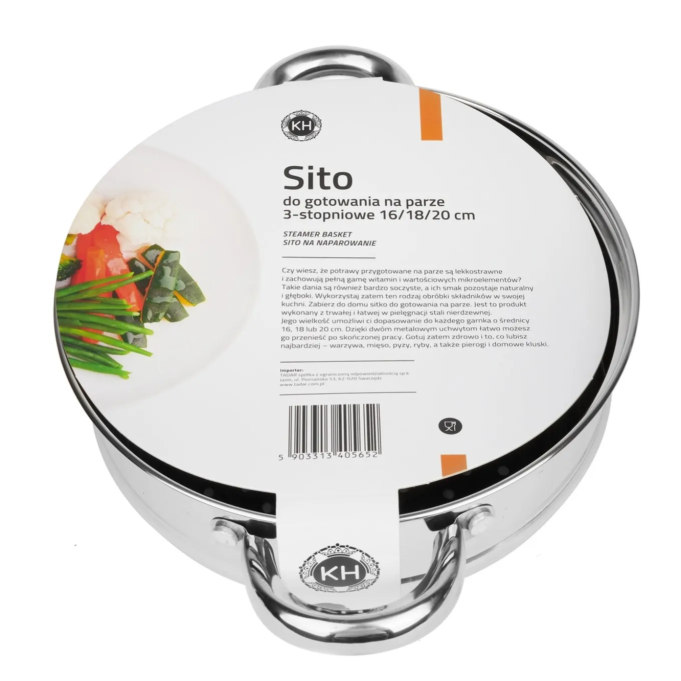 Sitko do gotowania na parze trzystopniowe KonigHoffer 16 cm 18 cm 20 cm