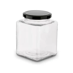Słoiki szklane z metalową zakrętką Tadar Belo 500 ml 6 sztuk i 96 etykiet na przyprawy
