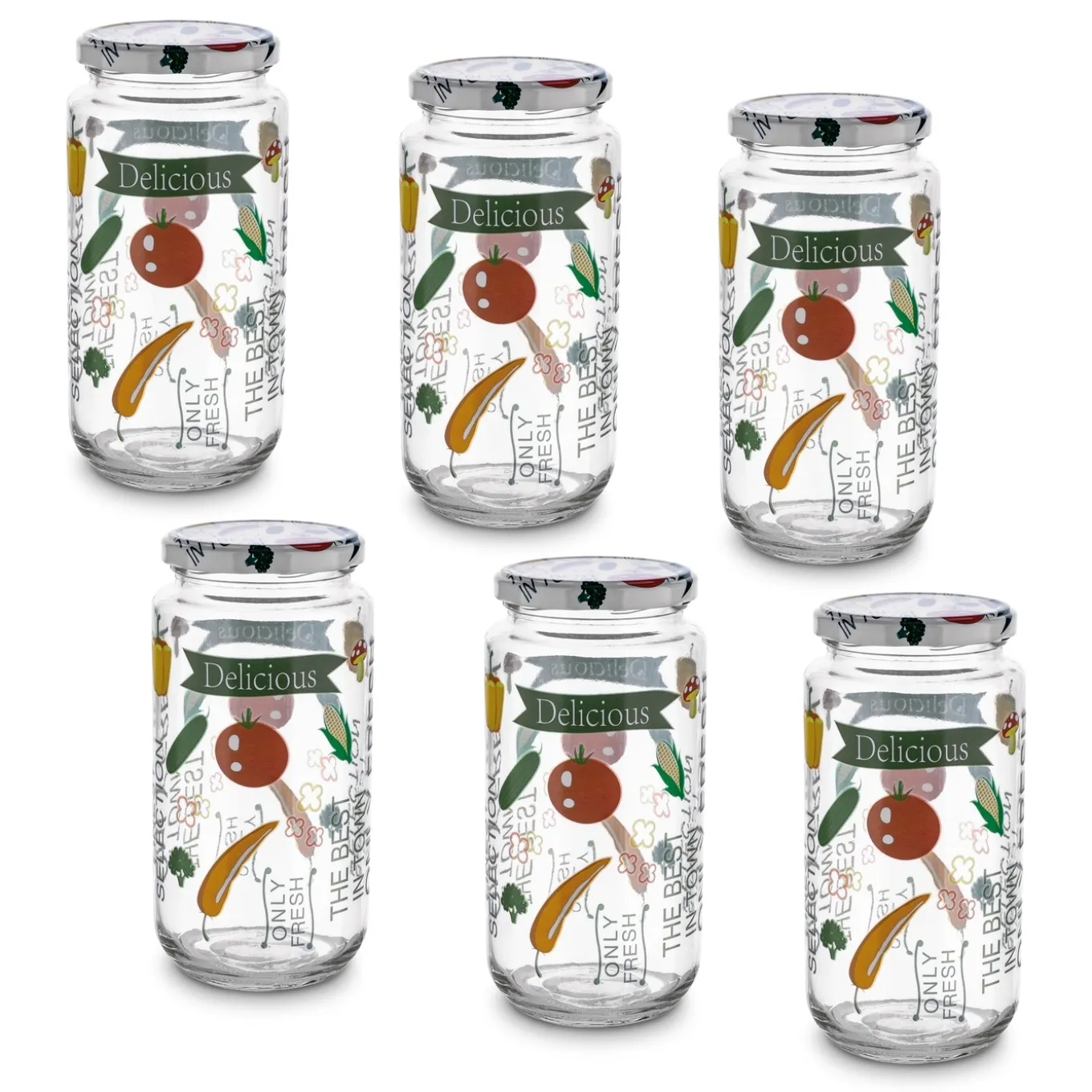 Słoiki szklane z metalową zakrętką Tadar Papryka 950 ml 6 sztuk