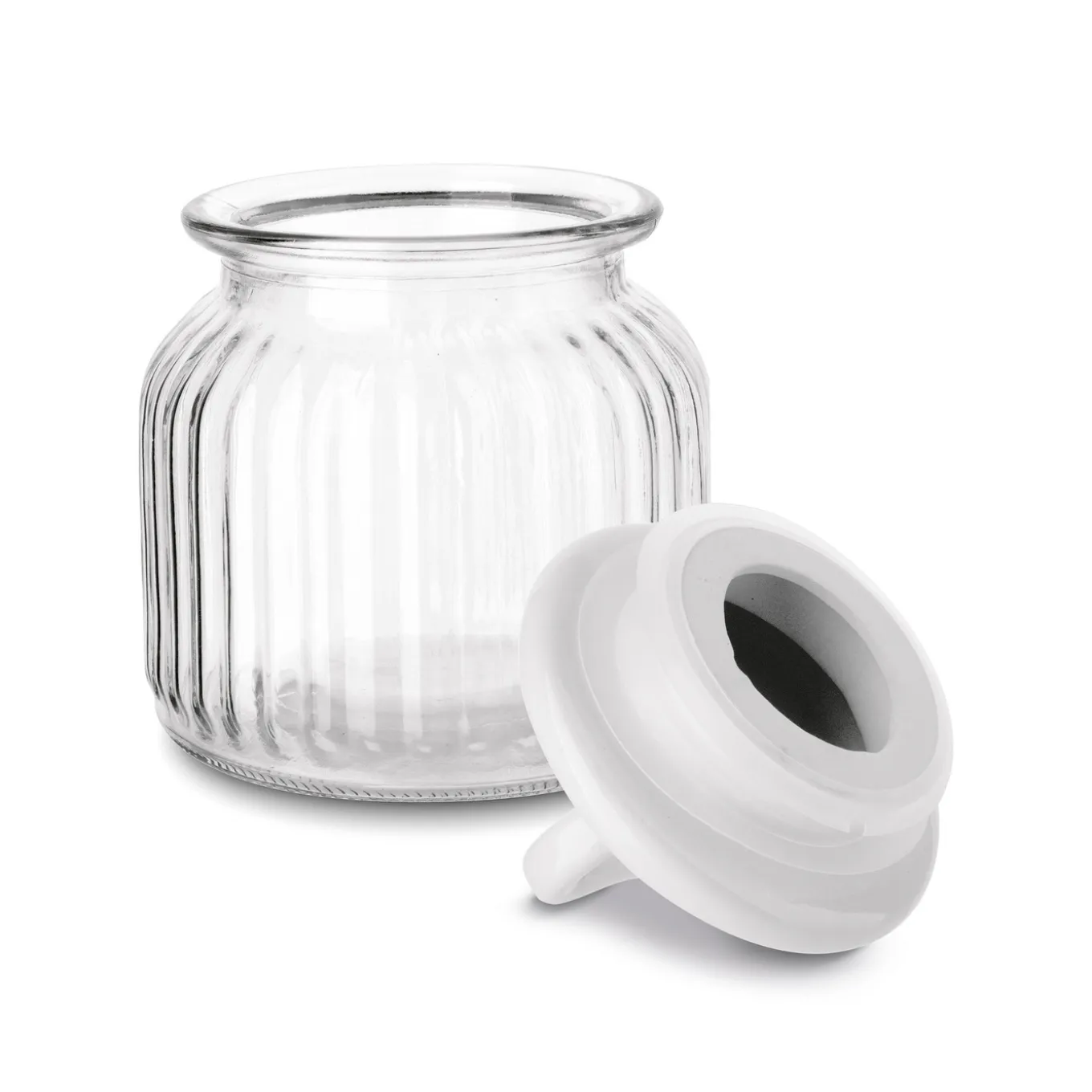 Słoik ozdobny z pokrywką ceramiczną Tadar Serce 650 ml okrągły