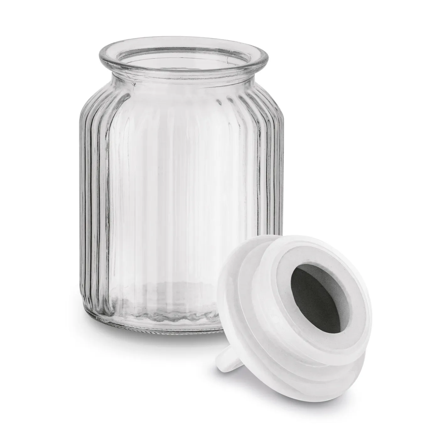 Słoik ozdobny z pokrywką ceramiczną Tadar Serce 1000 ml okrągły