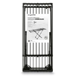 Suszarka balkonowa teleskopowa Konighoffer Spring Black 108-190 x 56 x 94 cm