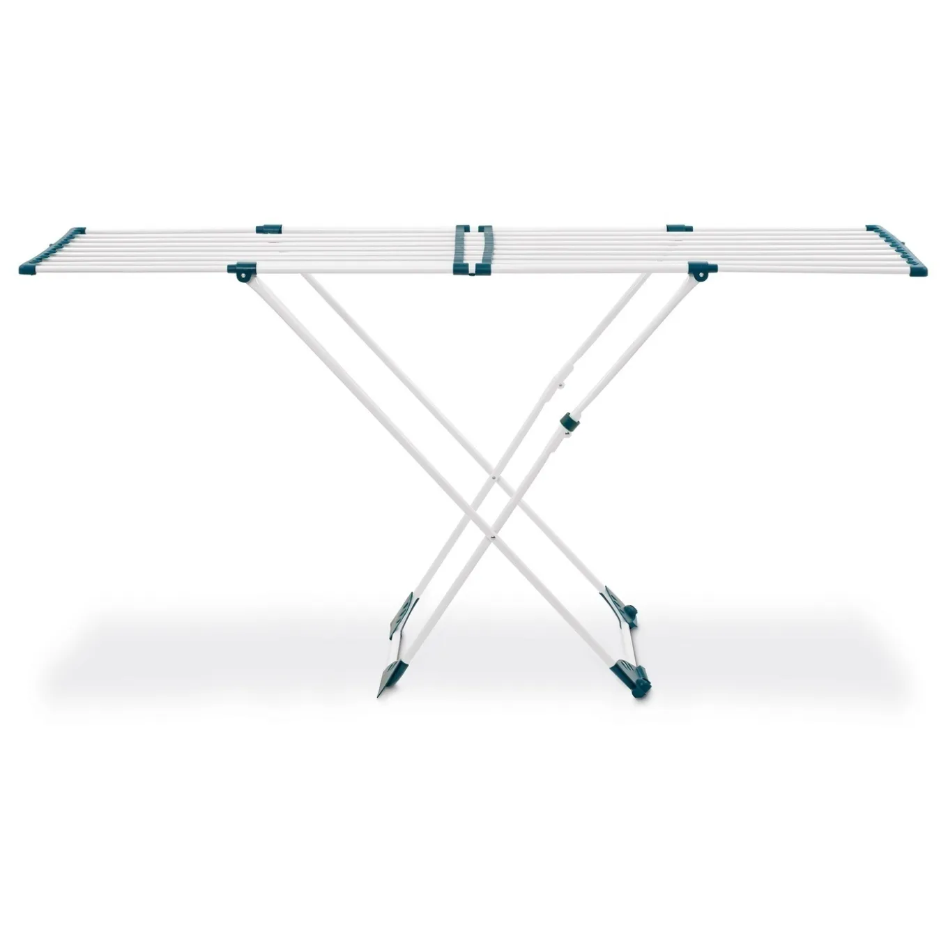 Suszarka balkonowa teleskopowa Konighoffer 108-185 x 56 x 94 cm biało-turkusowa