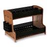 Suszarka do naczyń dwupoziomowa Violet House Rattan 50 x 32 x 28,5 cm brązowa
