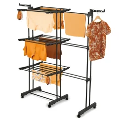 Suszarka na pranie pionowa Konighoffer Ultra 135 x 66 x 173 cm czarna